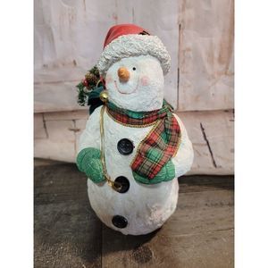 Ceramic winter Santa toys sack figure xmas decor
